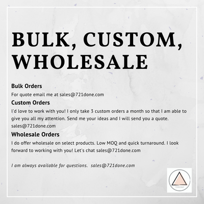 Bulk and Custom Ordering
