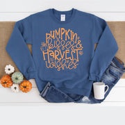 Fall crewneck sweatshirt pumpkin kisses