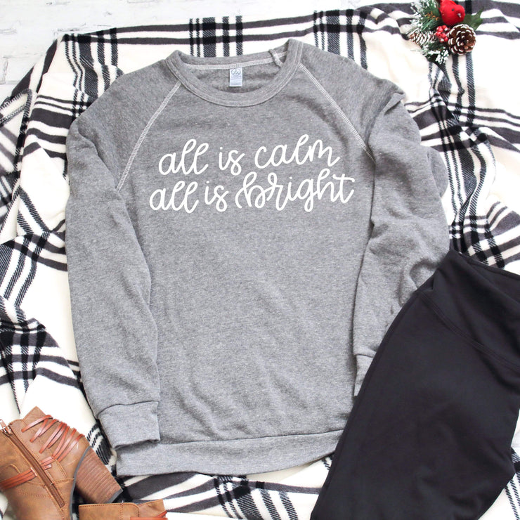 All is calm all is bright soft comfy christmas sweatshirt for women - 721 Done