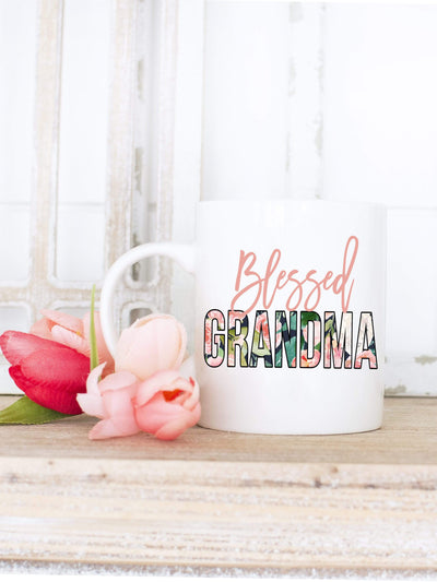 Blessed Grandma Floral Print Coffee mug gift for Grandma - 721 Done