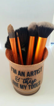 Makeup brush cup - Makeup organizer - Makeup Brush holder - makeup storage - Glitter makeup brush holder - Makeup artist gift - Gift for her
