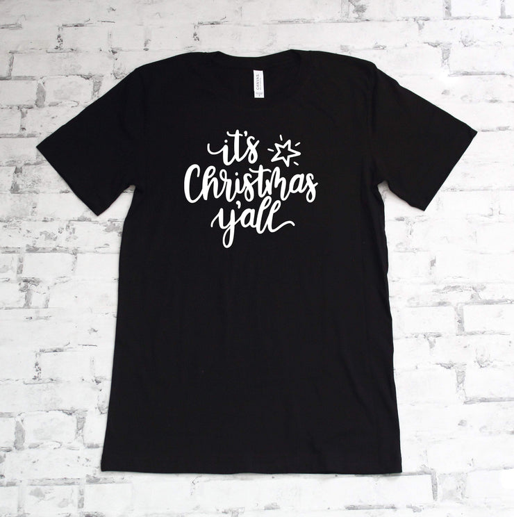 It's christmas y'all - Christmas tshirts for women - Holiday apparel for women - Womens christmas tees - - 721 Done