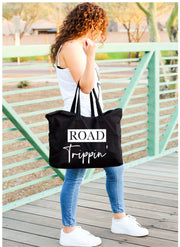 tote bag canvas - Large tote bag with zipper - Road trippin' - Large custom tote bags - Tote bag with zipper for women - Bags for her - tote