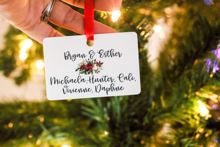 Personalized Christmas ornament - Family name Ornament - 2019 holiday gift - Christmas tree decoration - Christmas gift under 20 - Keepsake