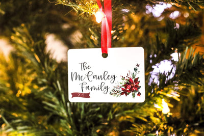 Personalized Christmas ornament - Family name Ornament - 2019 holiday gift - Christmas tree decoration - Christmas gift under 20 - Keepsake
